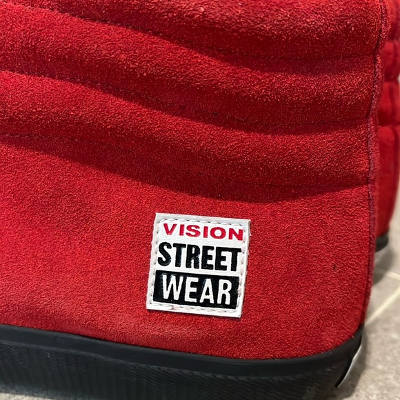 Vision Street Wear VSW Suede Hi skate skateboard shoes sneakers red Mens Size 13 - Picture 9 of 14
